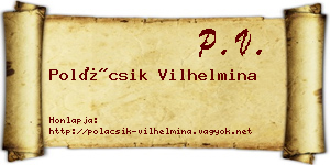 Polácsik Vilhelmina névjegykártya